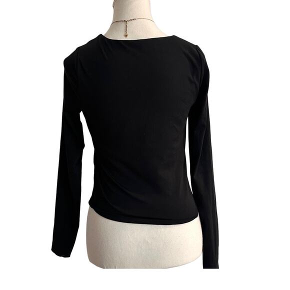 Contour By Pacsun Black LongSleeve Butter Soft Black Top Built in Bra Size S - Picture 2 of 4